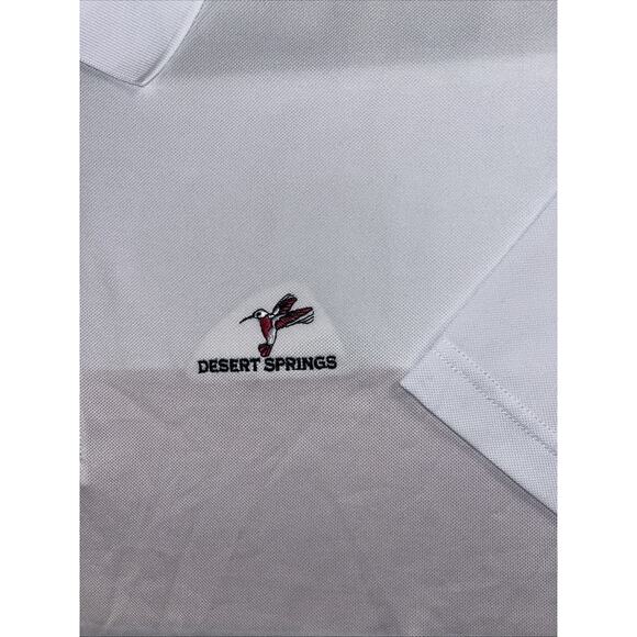 FootJoy FJ White Blue Pink striped Polo shirt Desert Springs men's XL New No Tag - Picture 4 of 8